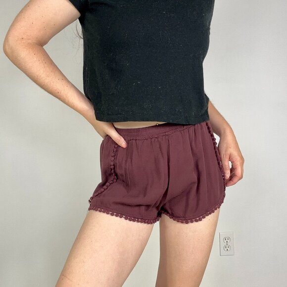 *Harlow Maroon Shorts - Picture 1 of 6